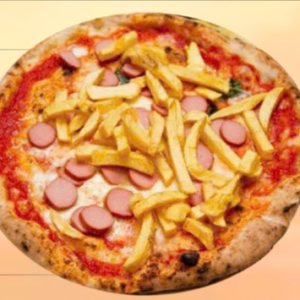 PIZZA KHOAI TÂY CHIÊN VÀ XÚC XÍCH